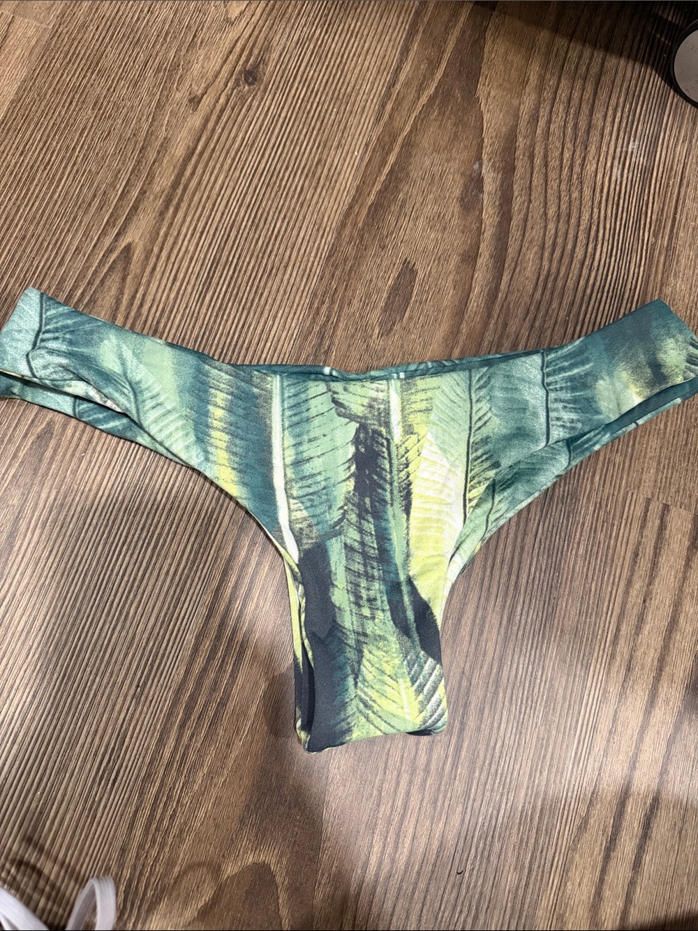 Midori Green Leaf Print Bikini Bottom